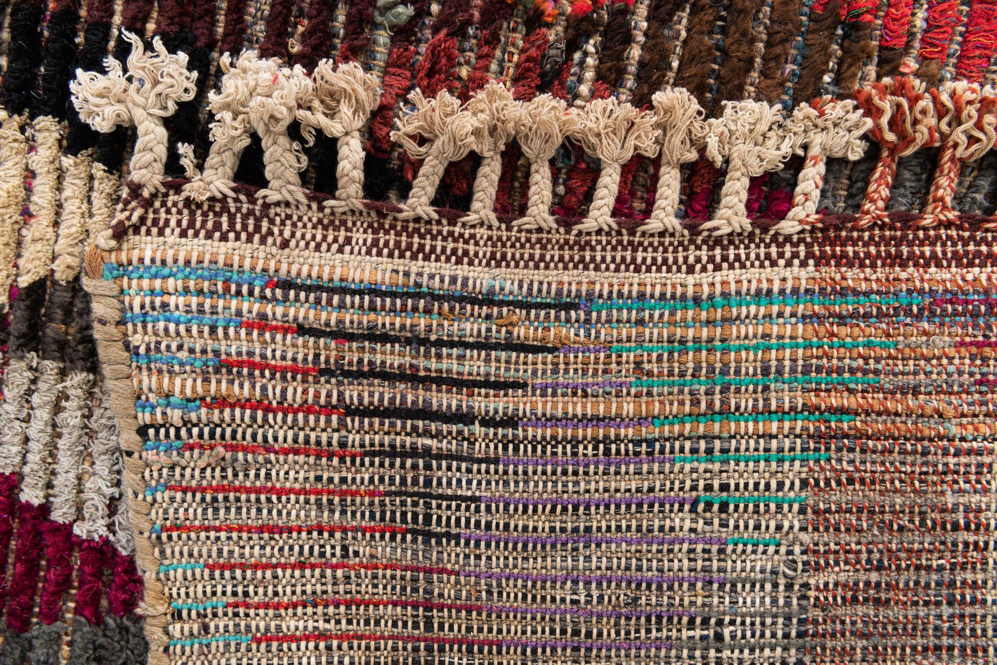 7' 9 x 9' 9 Hand Knotted Moroccan Wool Rug