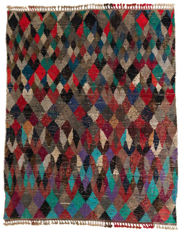 7' 9 x 9' 9 Hand Knotted Moroccan Wool Rug