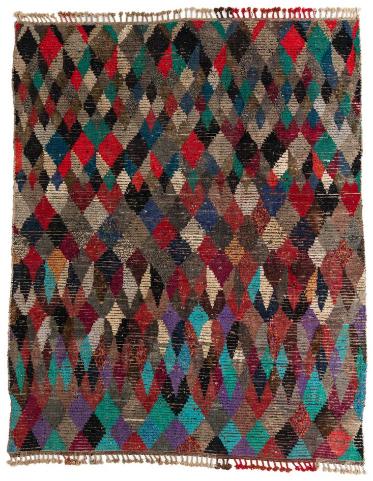 Detail image of 7' 9 x 9' 9 Hand Knotted Moroccan Wool Rug