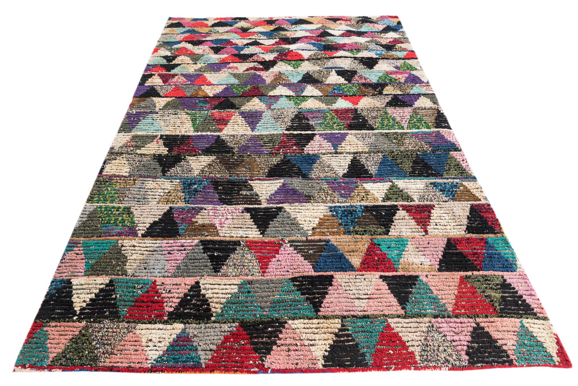 6' 2 x 9' 9 Hand Knotted Moroccan Wool Rug