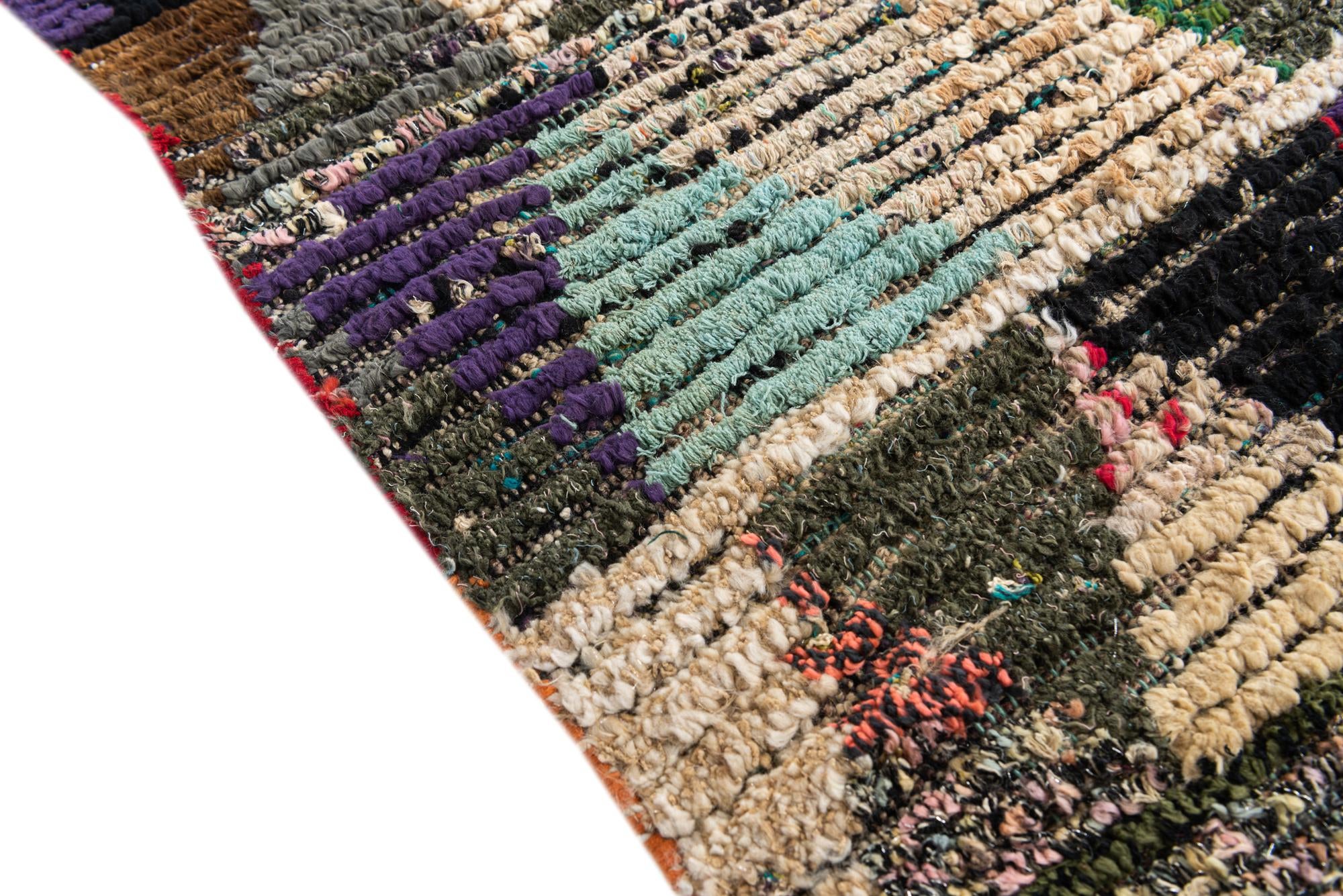 6' 2 x 9' 9 Hand Knotted Moroccan Wool Rug