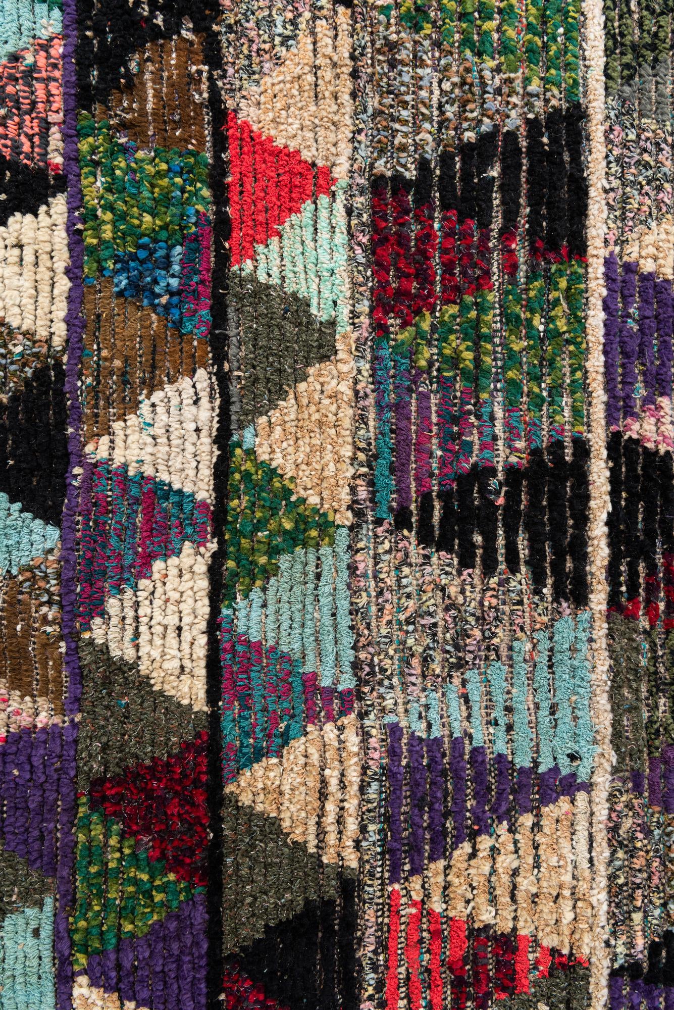 6' 2 x 9' 9 Hand Knotted Moroccan Wool Rug