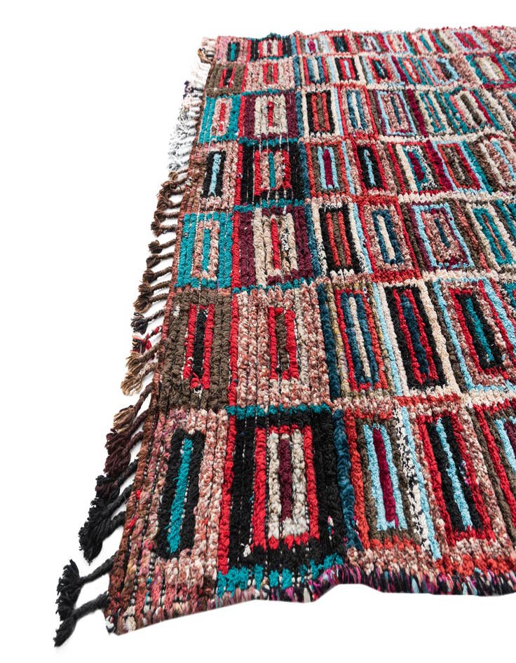 Detail image of 5' 2 x 7' 10  Hand Knotted Moroccan Wool Rug