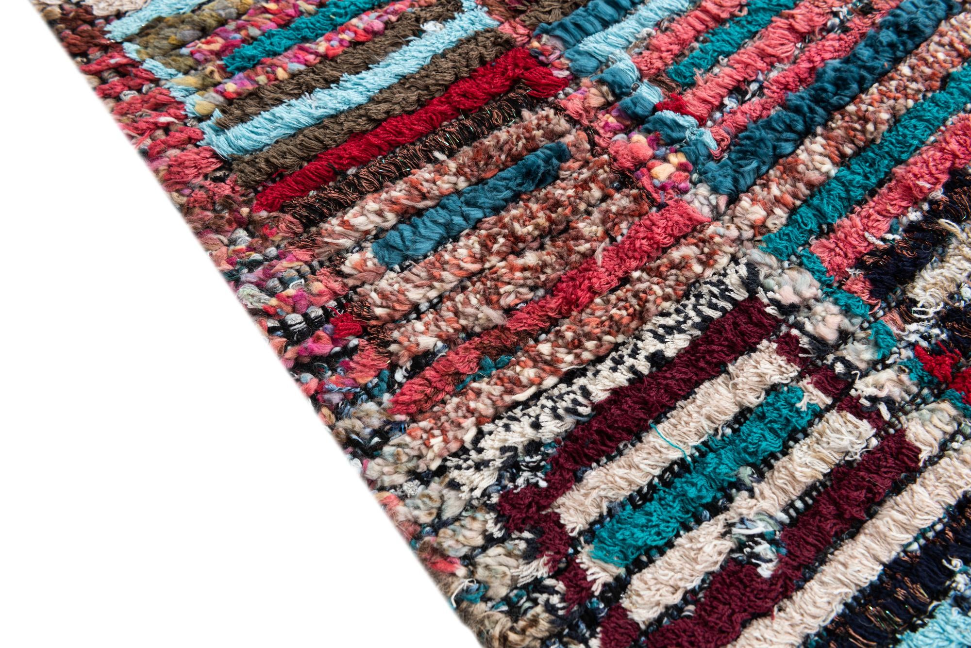5' 2 x 7' 10 Hand Knotted Moroccan Wool Rug