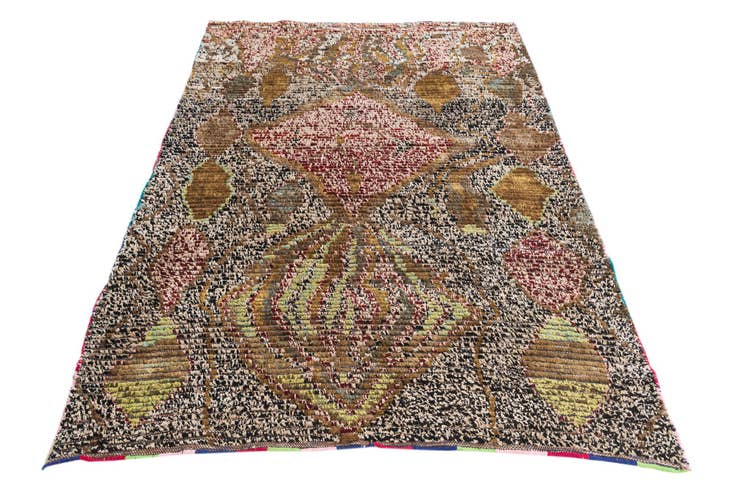 Detail image of 5' 1 x 7' 6 Hand Knotted Moroccan Wool Rug