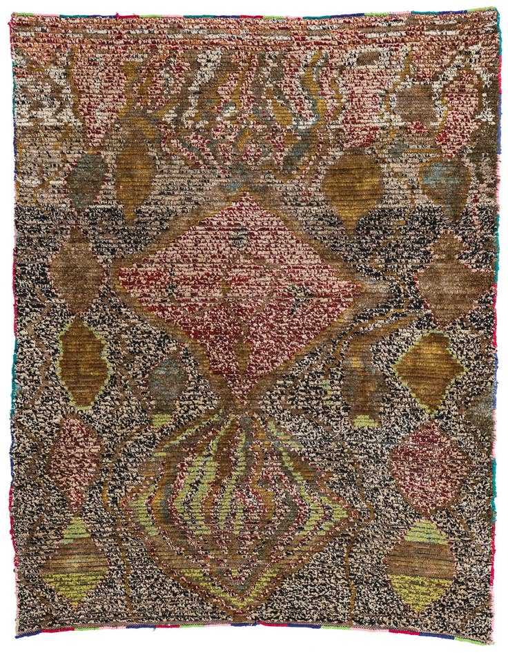 Detail image of 5' 1 x 7' 6 Hand Knotted Moroccan Wool Rug