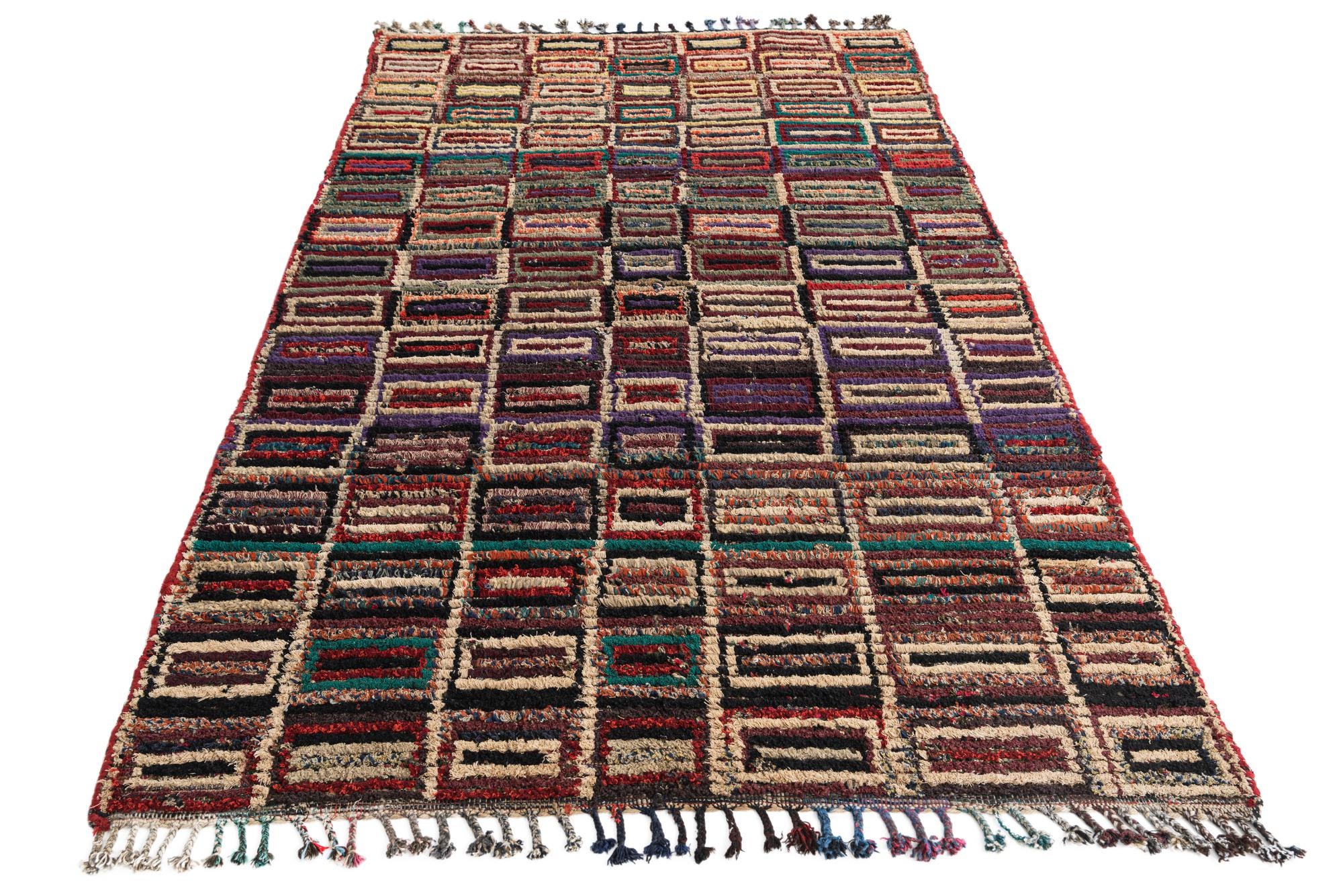 5' 4 x 8' 6 Hand Knotted Moroccan Wool Rug
