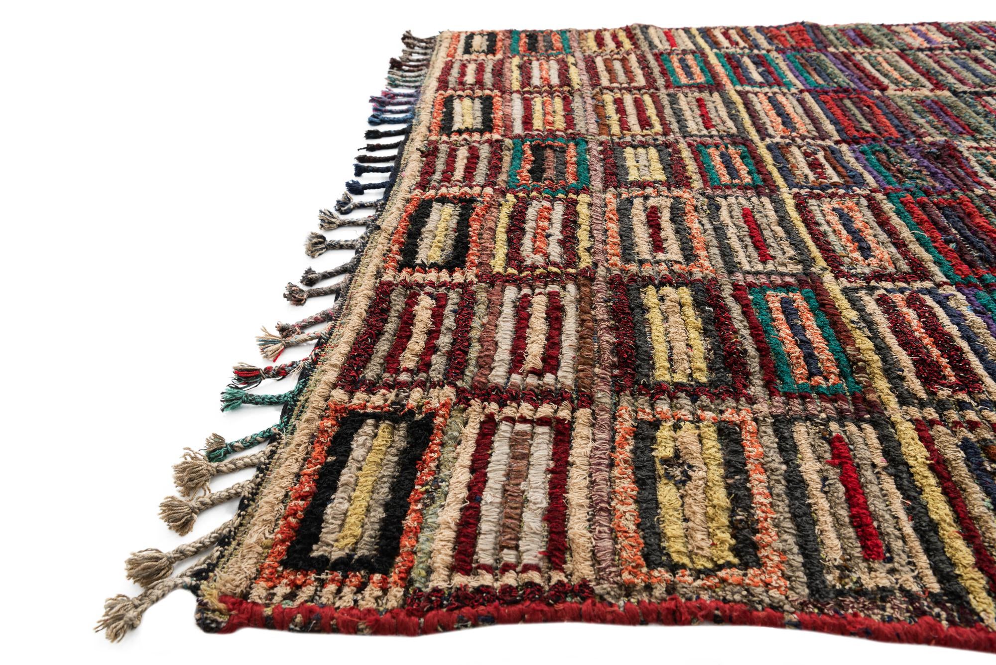 5' 4 x 8' 6 Hand Knotted Moroccan Wool Rug