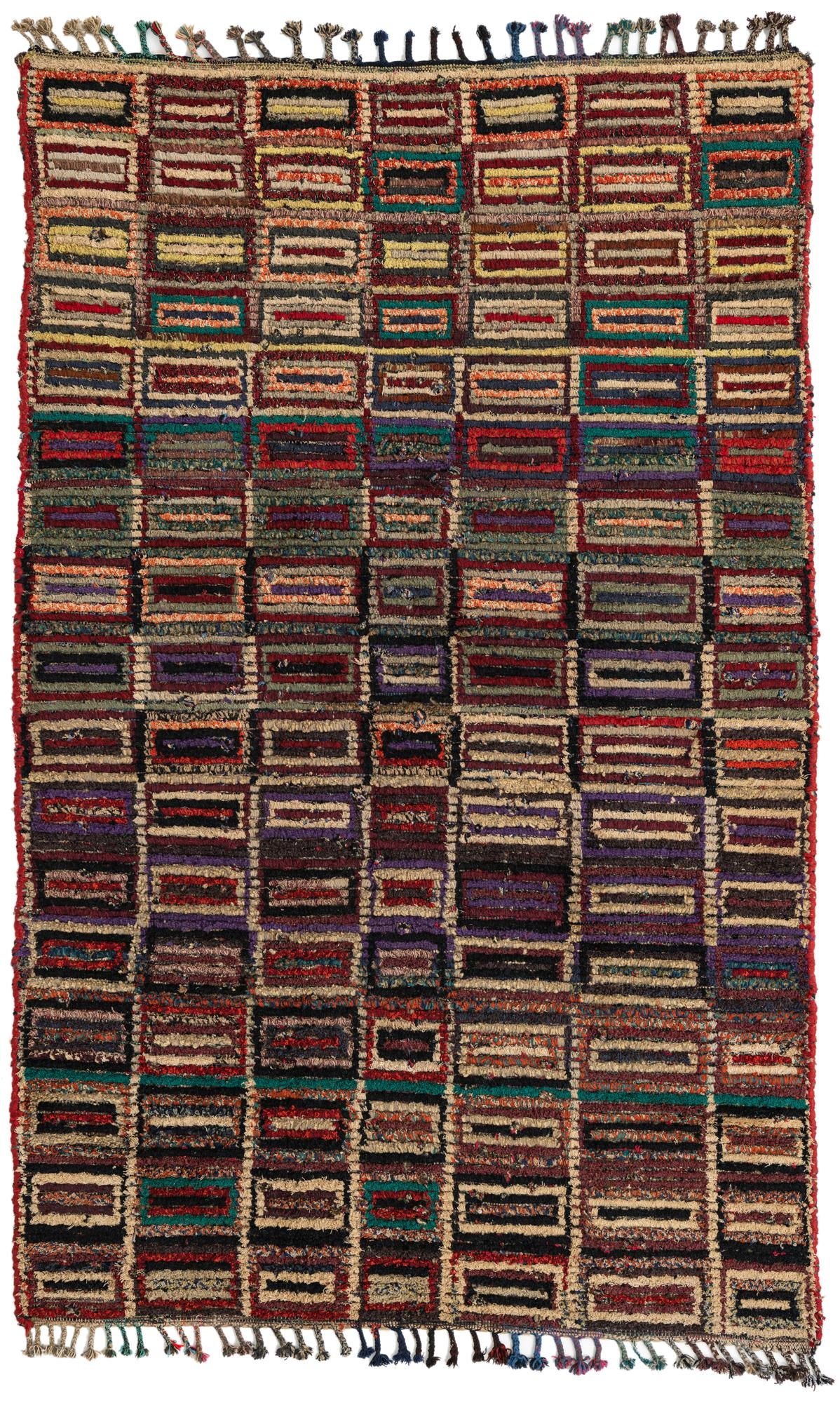 5' 4 x 8' 6 Hand Knotted Moroccan Wool Rug