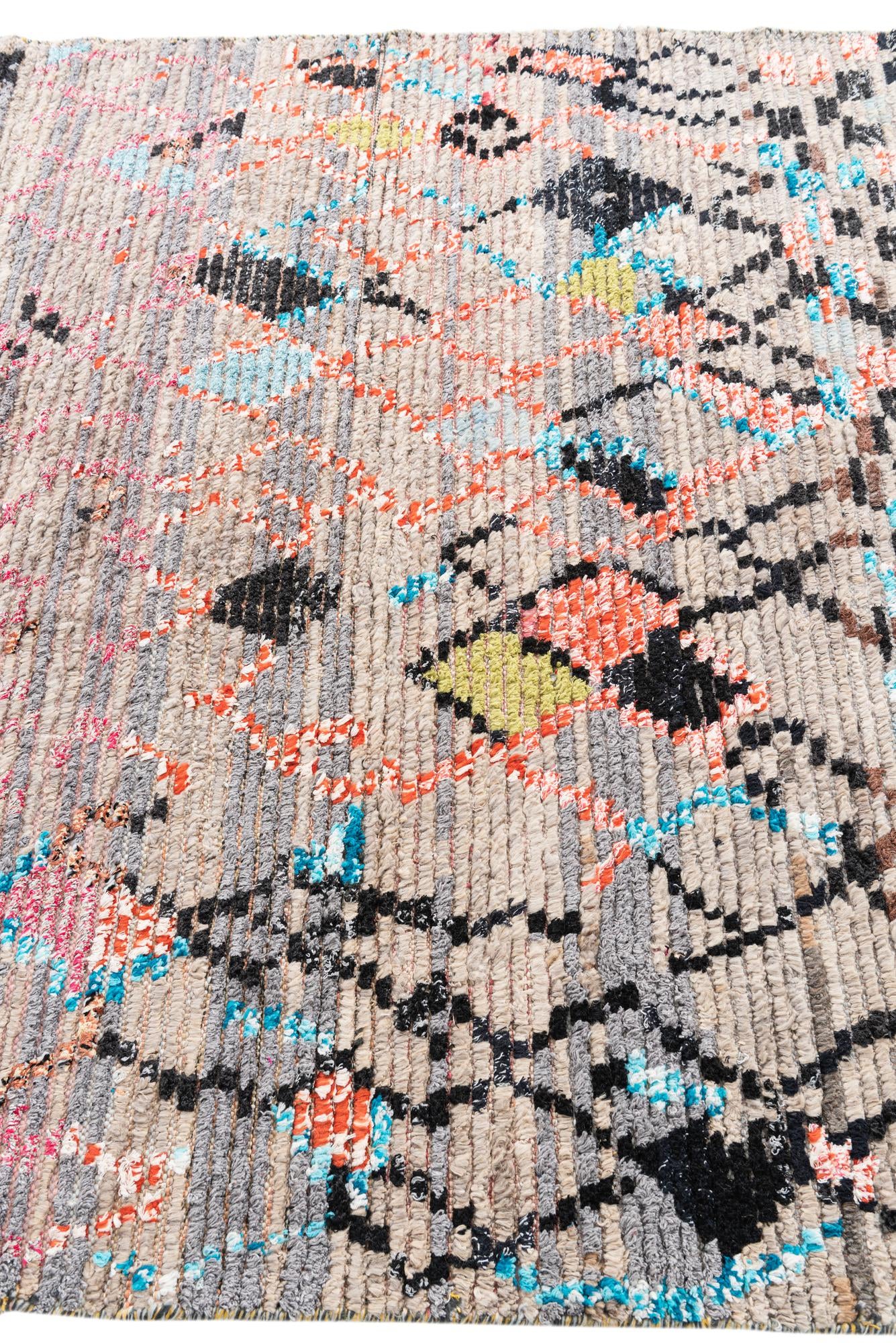 5' 5 x 8' 3 Hand Knotted Moroccan Wool Rug