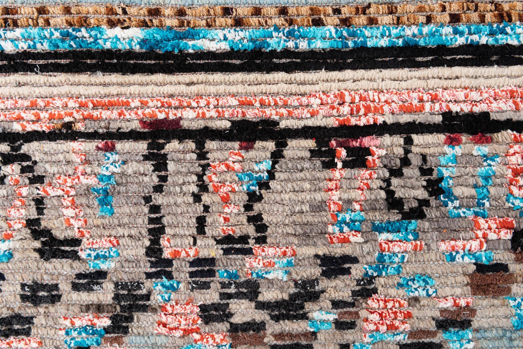 5' 5 x 8' 3 Hand Knotted Moroccan Wool Rug