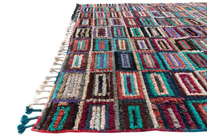 6' x 9' 5 Hand Knotted Moroccan Wool Rug