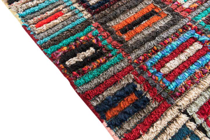 6' x 9' 5 Hand Knotted Moroccan Wool Rug