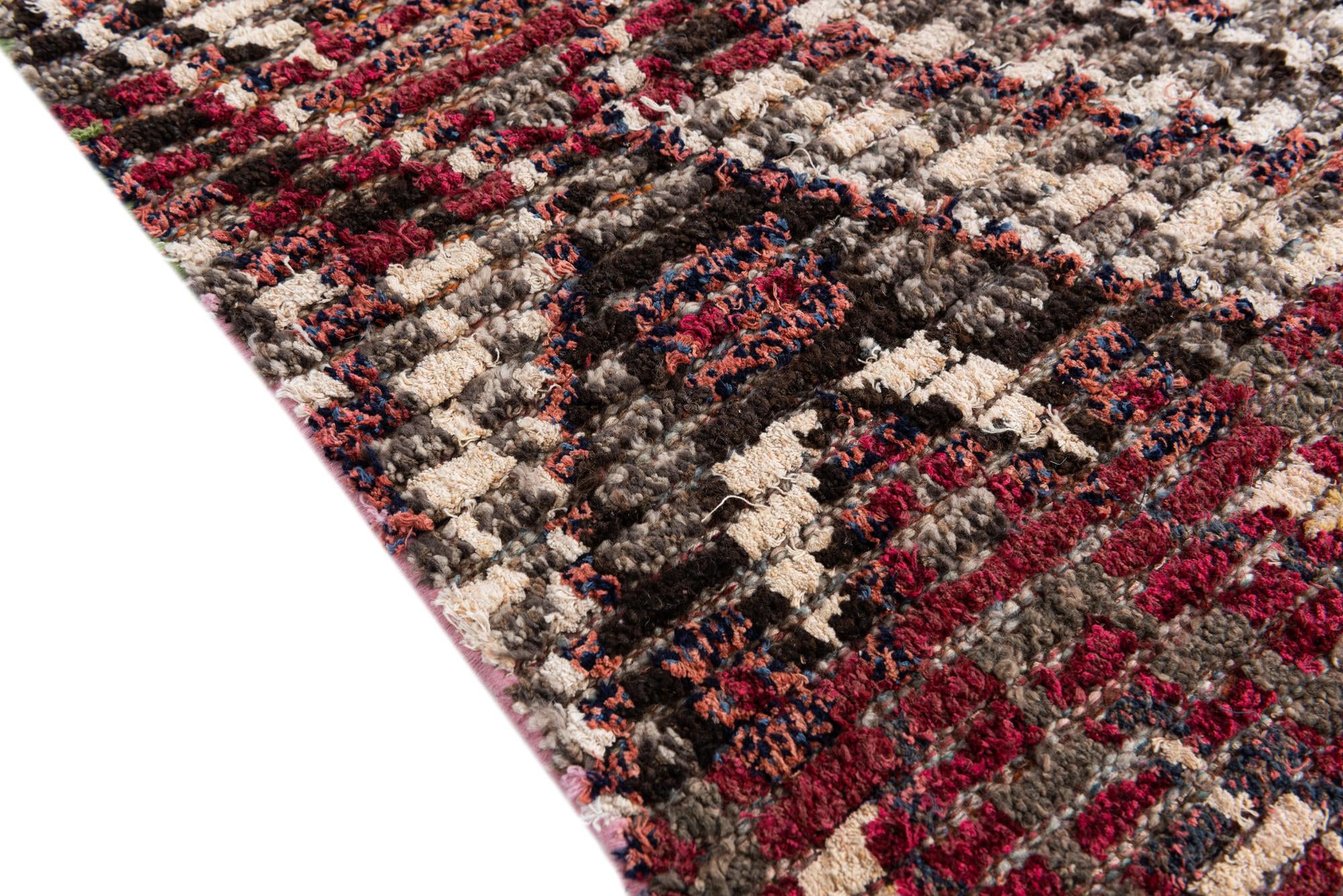 5' x 7' 8 Hand Knotted Moroccan Wool Rug
