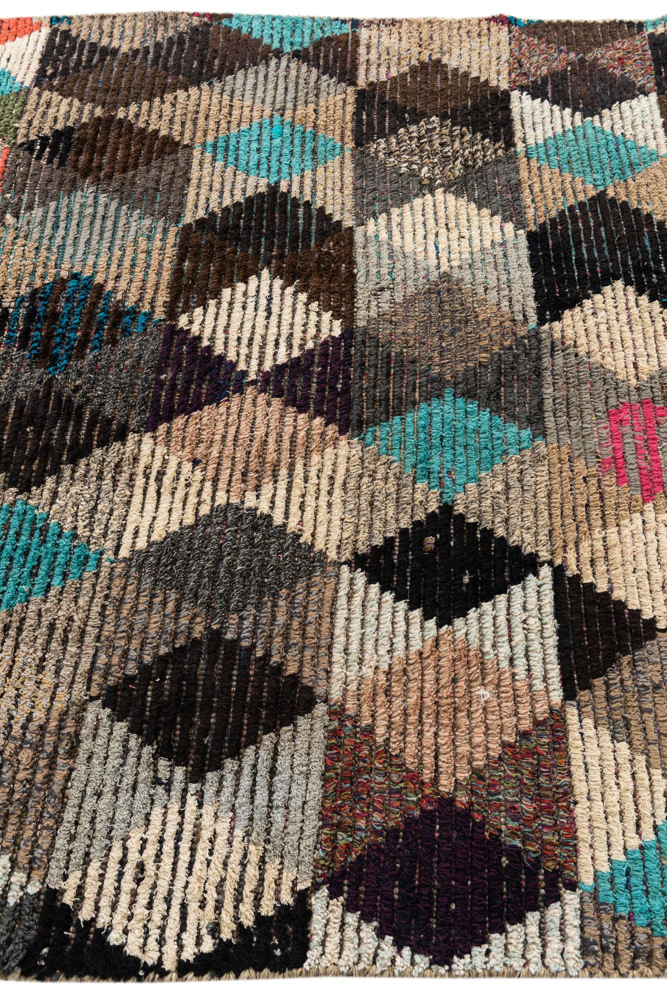 5' 6 x 8' 5 Hand Knotted Moroccan Wool Rug