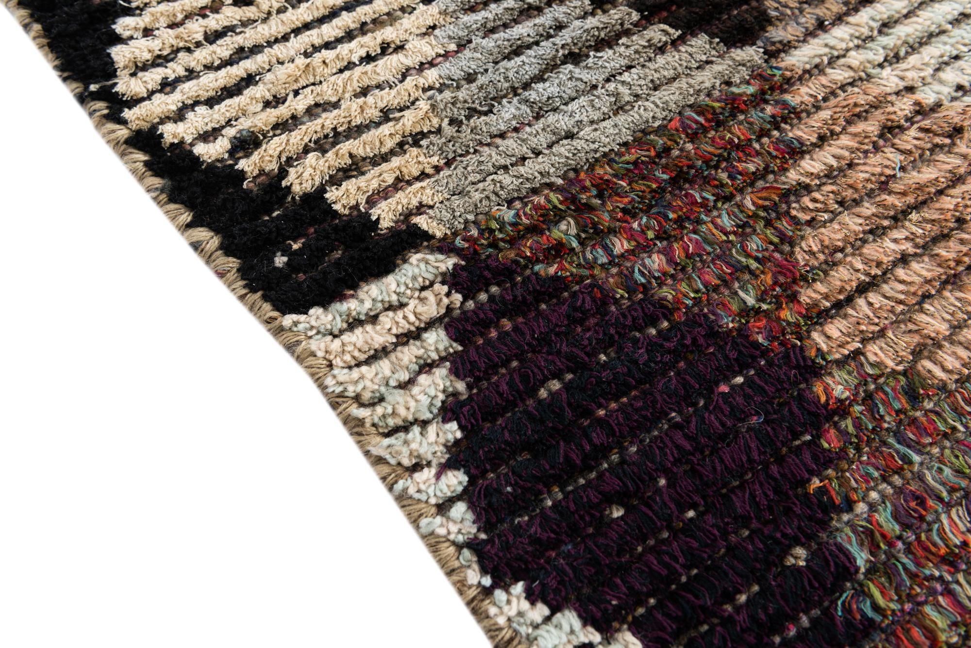 5' 6 x 8' 5 Hand Knotted Moroccan Wool Rug