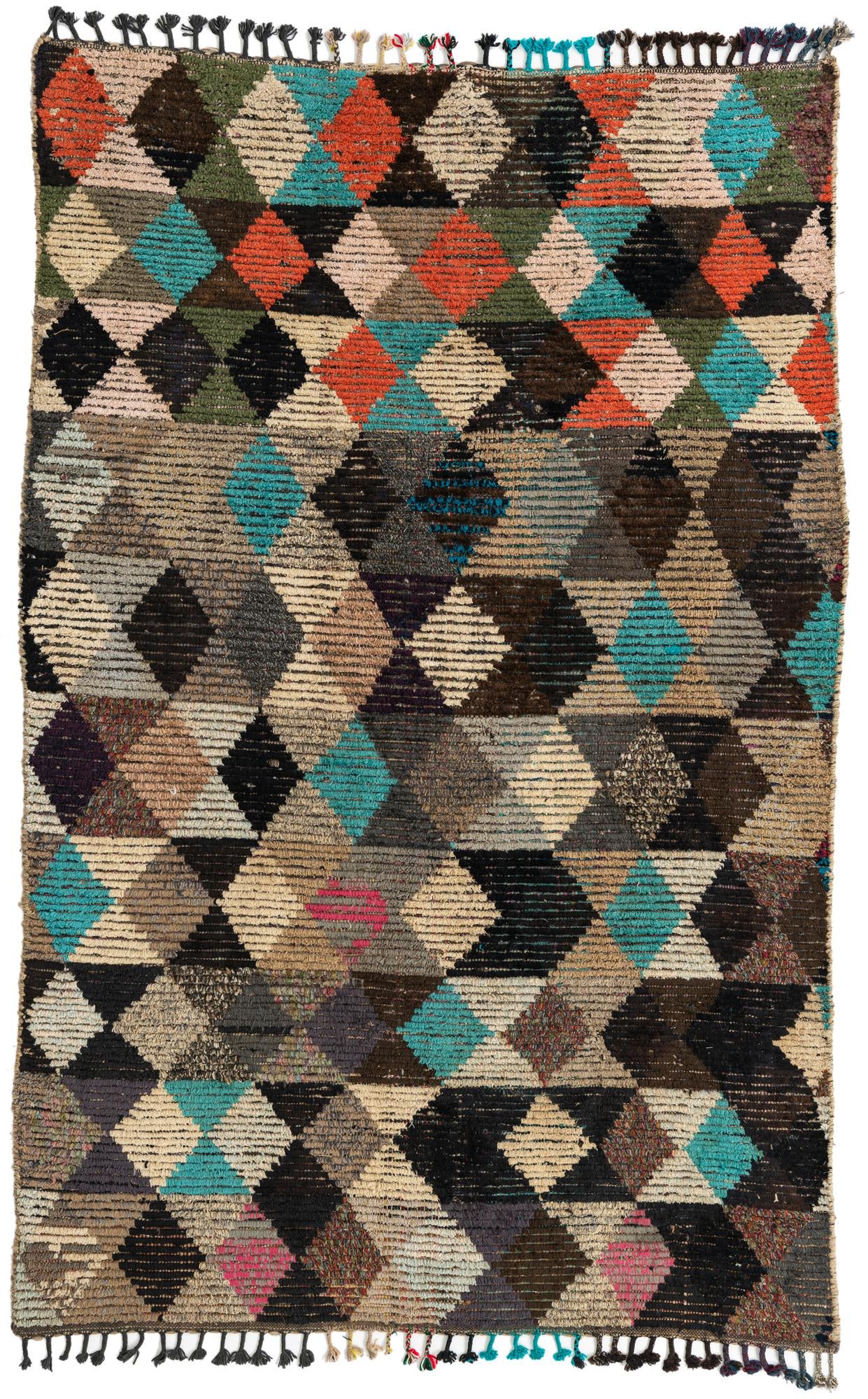 5' 6 x 8' 5 Hand Knotted Moroccan Wool Rug