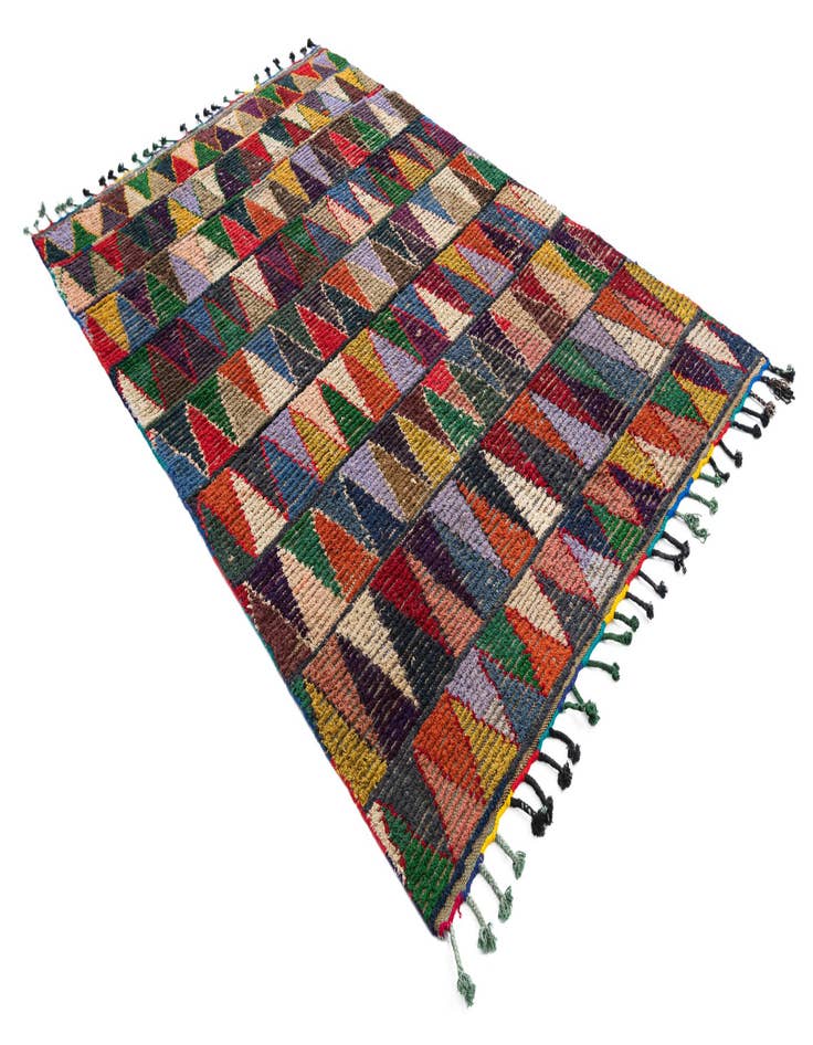 Detail image of 5' 2 x 8' Hand Knotted Moroccan Wool Rug