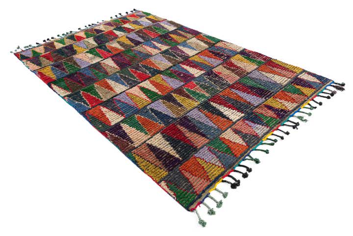 5' 2 x 8' Hand Knotted Moroccan Wool Rug