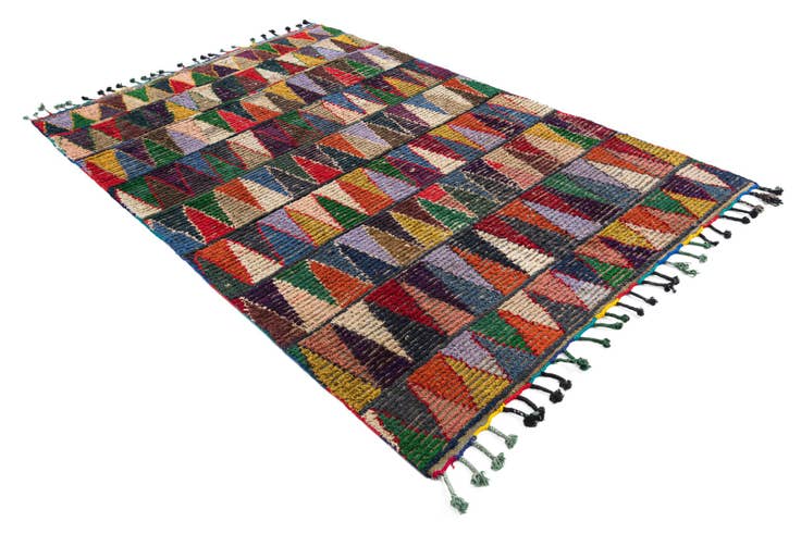 Detail image of 5' 2 x 8' Hand Knotted Moroccan Wool Rug