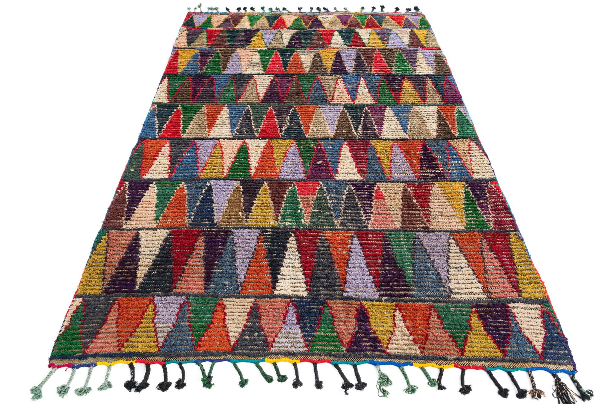 5' 2 x 8' Hand Knotted Moroccan Wool Rug
