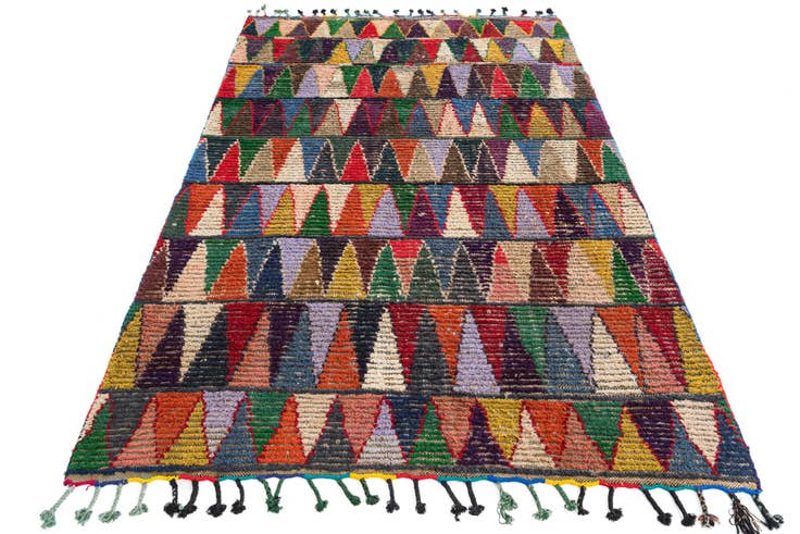Detail image of 5' 2 x 8' Hand Knotted Moroccan Wool Rug