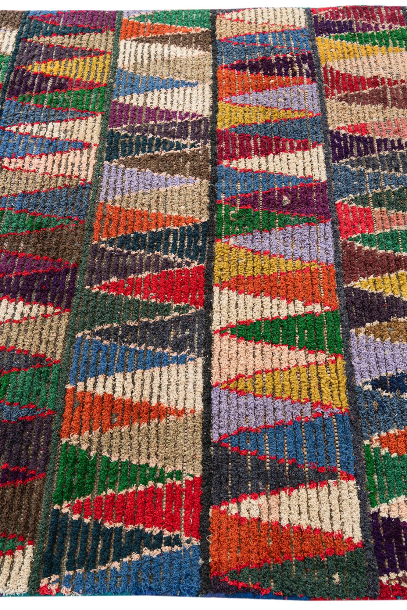 5' 2 x 8' Hand Knotted Moroccan Wool Rug