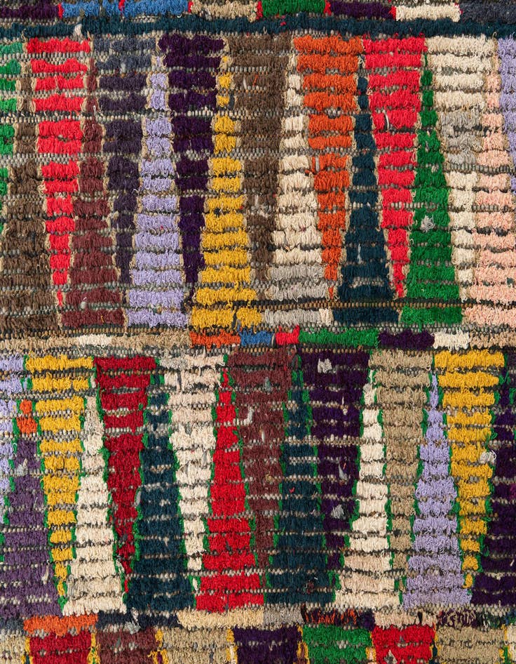 Detail image of 5' 2 x 8'  Hand Knotted Moroccan Wool Rug