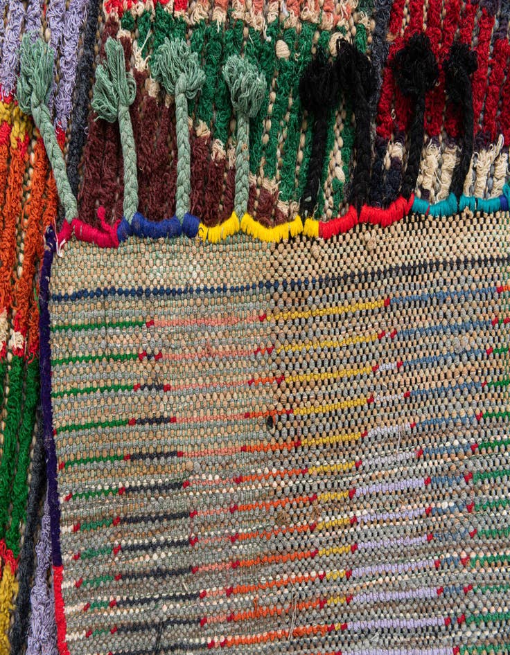 Detail image of 5' 2 x 8'  Hand Knotted Moroccan Wool Rug