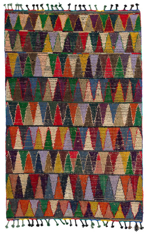 Detail image of 5' 2 x 8' Hand Knotted Moroccan Wool Rug