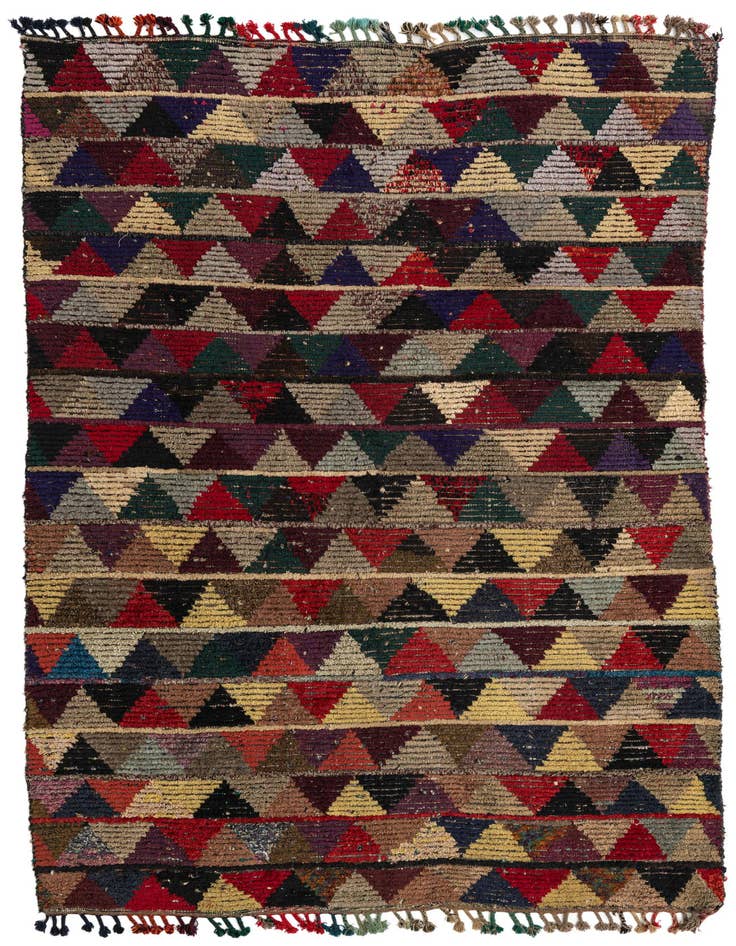 Detail image of 6' 1 x 9' 4 Hand Knotted Moroccan Wool Rug