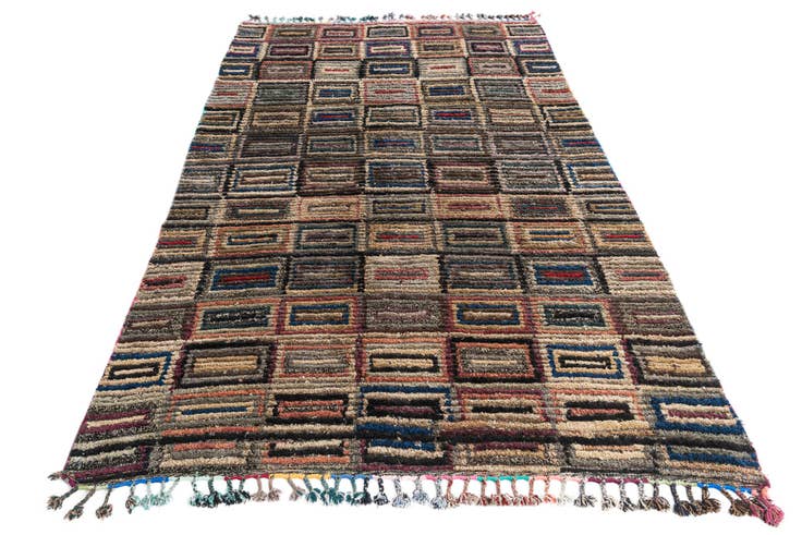 Detail image of 5' 5 x 8' 9 Hand Knotted Moroccan Wool Rug