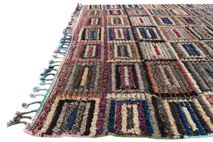 Detail image of 5' 5 x 8' 9 Hand Knotted Moroccan Wool Rug