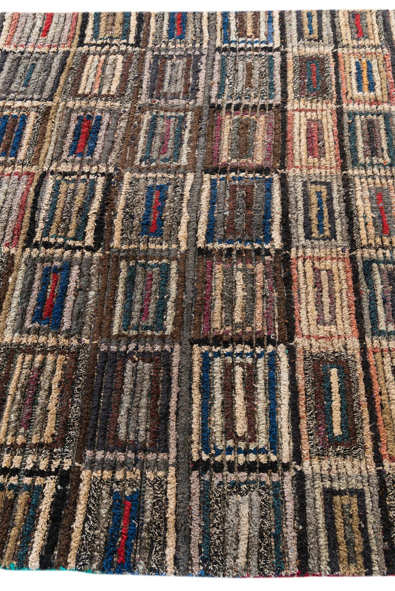 5' 5 x 8' 9 Hand Knotted Moroccan Wool Rug