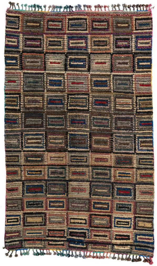 5' 5 x 8' 9 Hand Knotted Moroccan Wool Rug