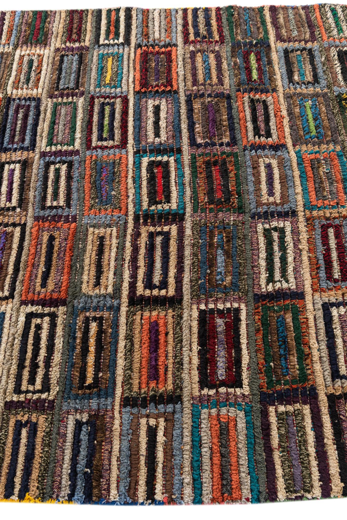 5' x 8' 4 Hand Knotted Moroccan Wool Rug