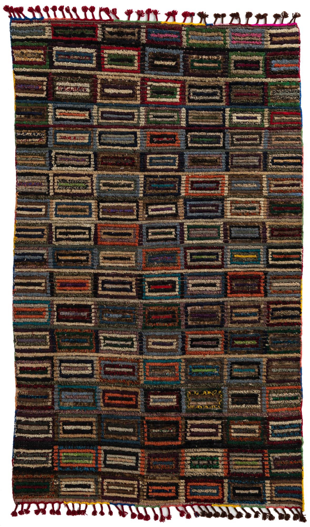 5' x 8' 4 Hand Knotted Moroccan Wool Rug