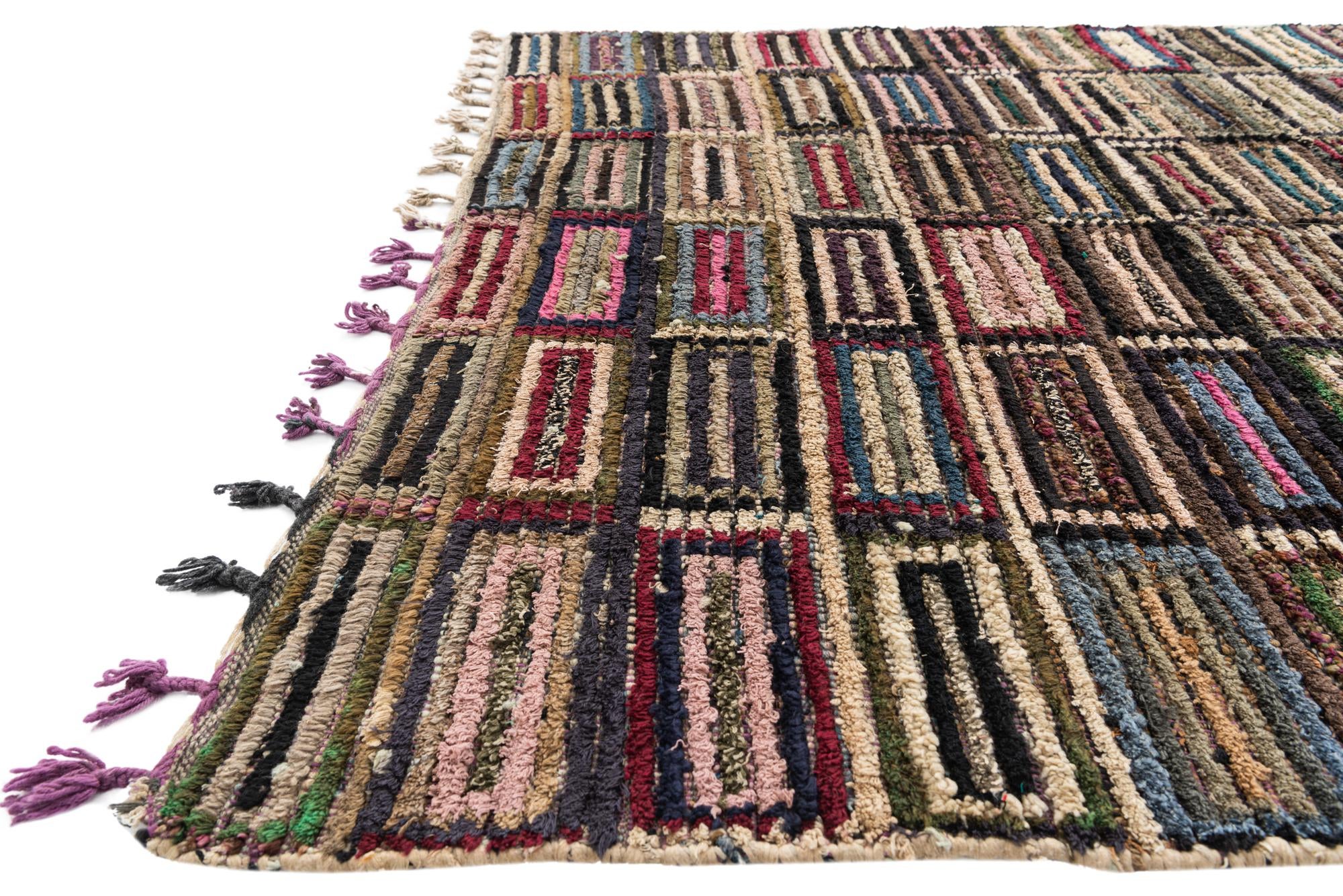 5' 4 x 8' 1 Hand Knotted Moroccan Wool Rug