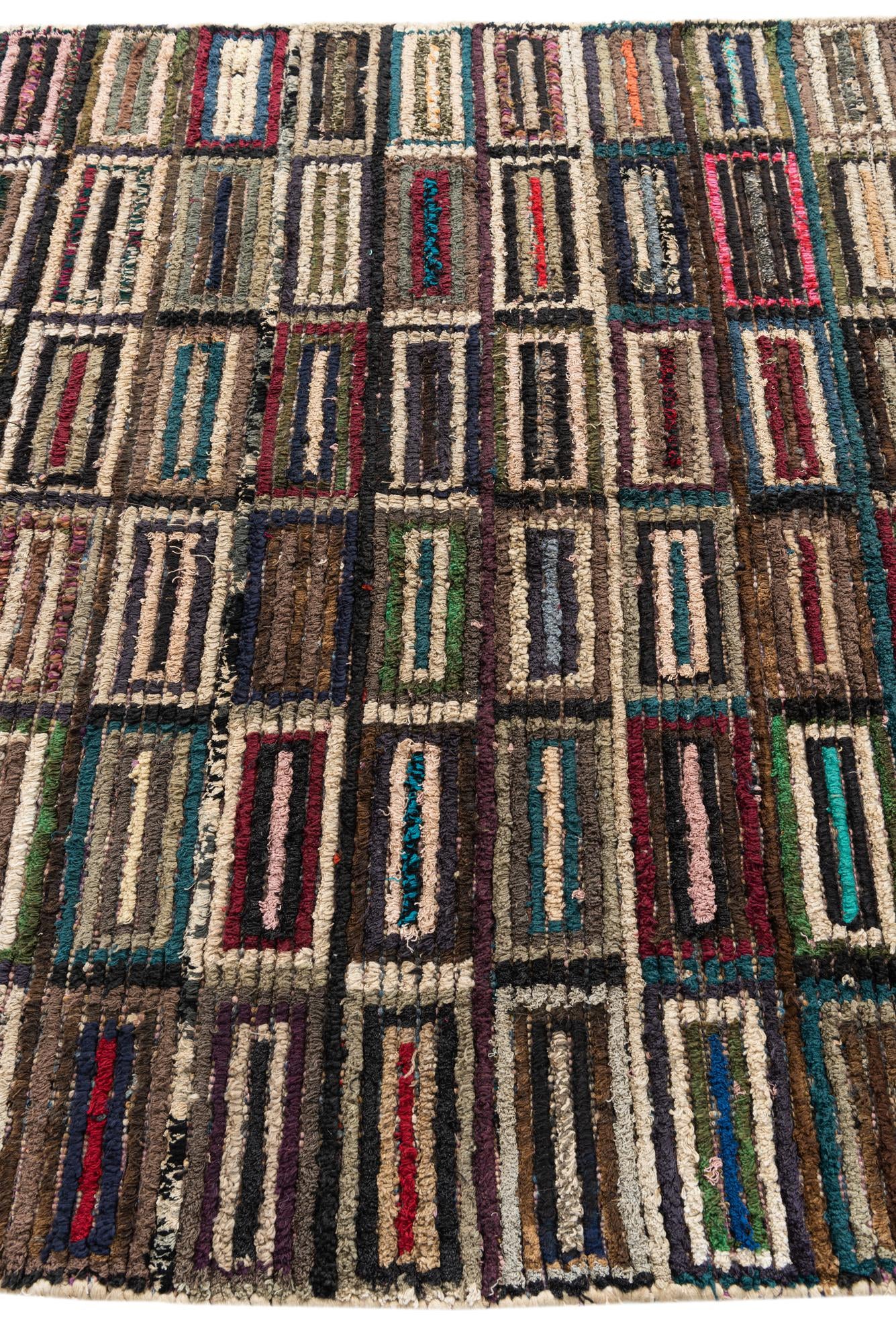 5' 4 x 8' 1 Hand Knotted Moroccan Wool Rug