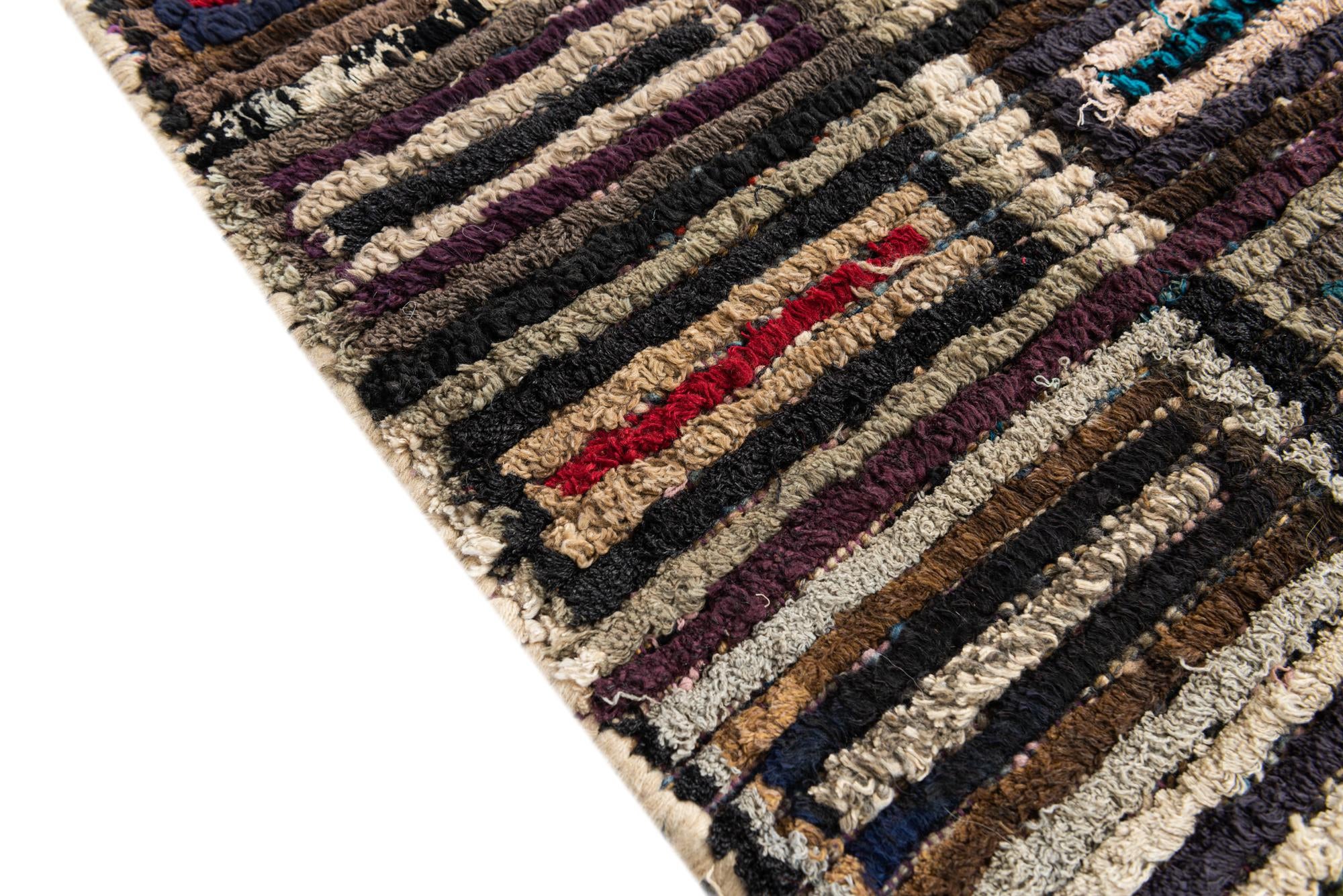 5' 4 x 8' 1 Hand Knotted Moroccan Wool Rug
