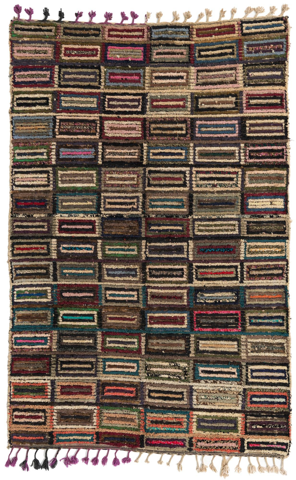 5' 4 x 8' 1 Hand Knotted Moroccan Wool Rug