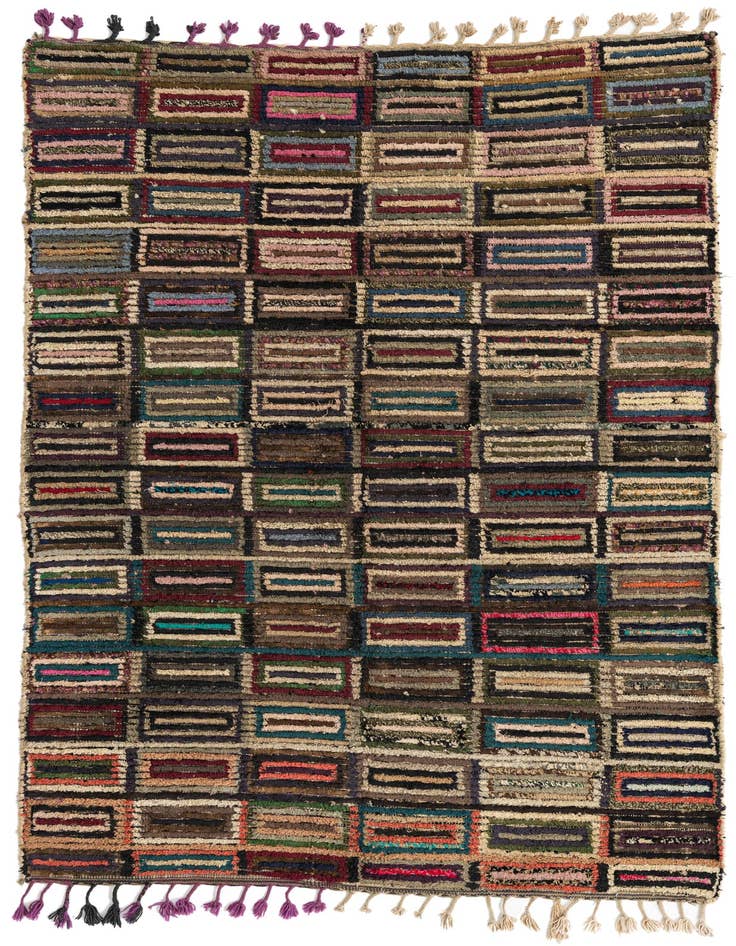 Detail image of 5' 4 x 8' 1 Hand Knotted Moroccan Wool Rug