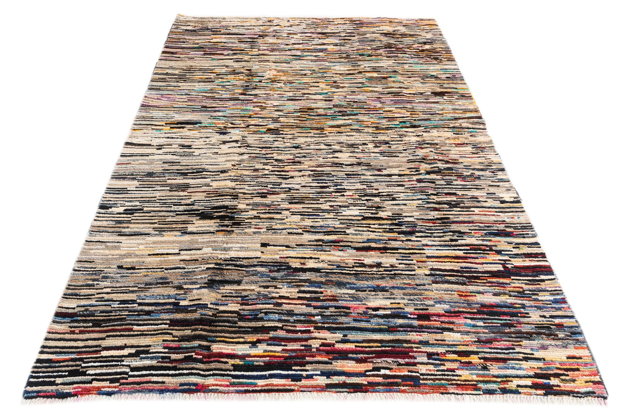5' 7 x 8' 1 Hand Knotted Moroccan Wool Rug