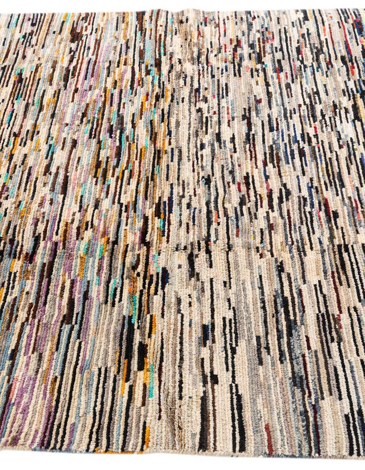 Detail image of 5' 7 x 8' 1  Hand Knotted Moroccan Wool Rug