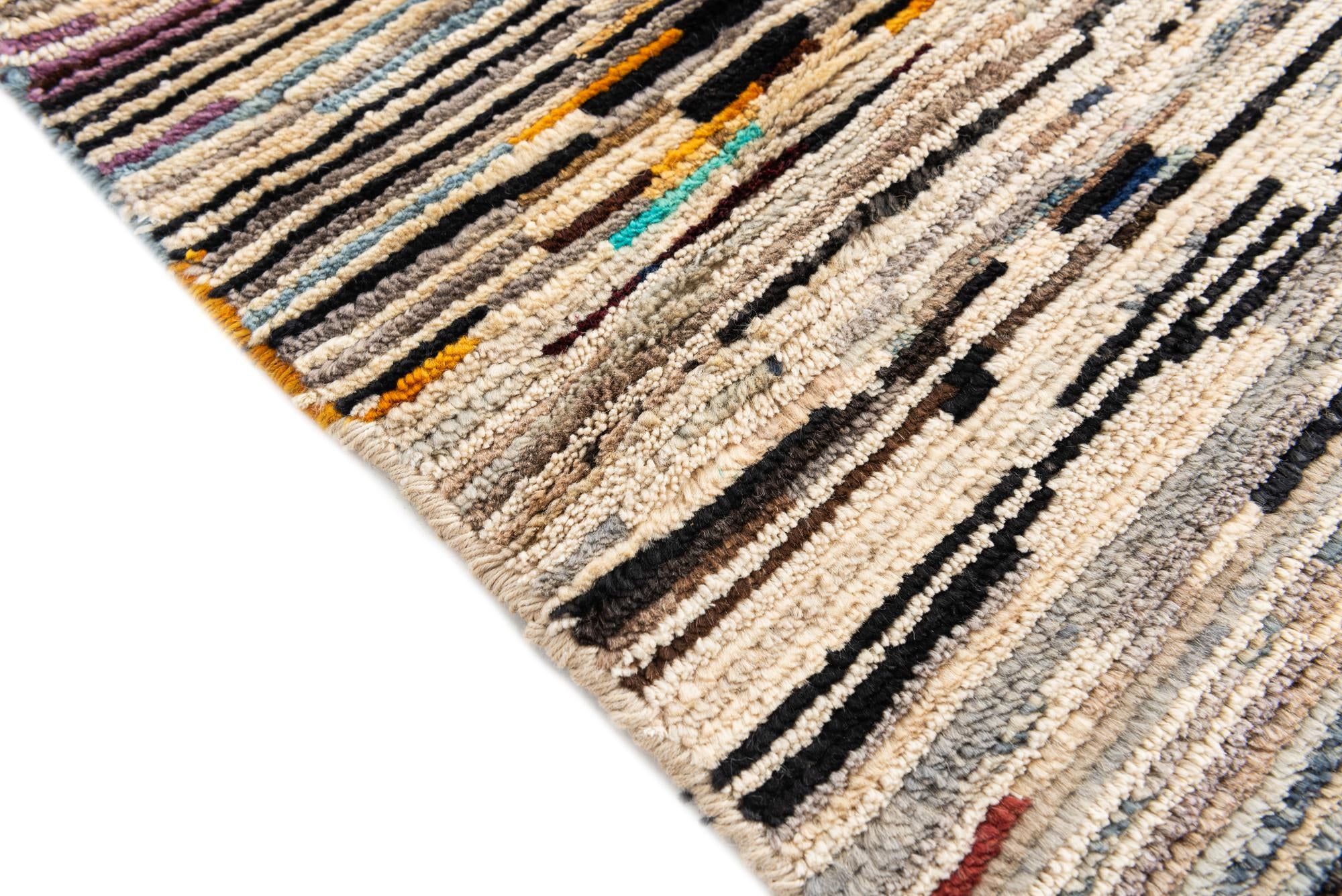 5' 7 x 8' 1 Hand Knotted Moroccan Wool Rug