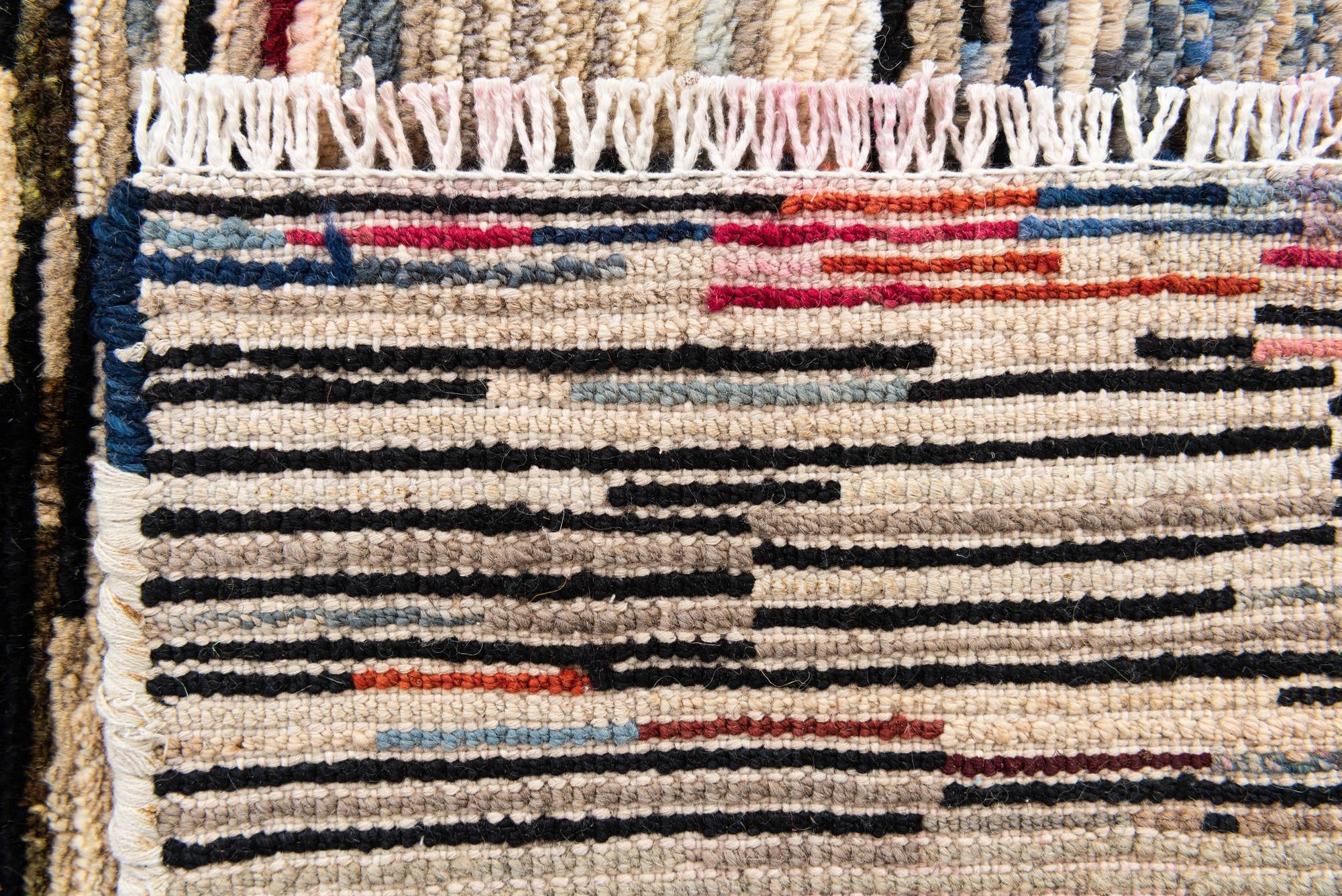 5' 7 x 8' 1 Hand Knotted Moroccan Wool Rug