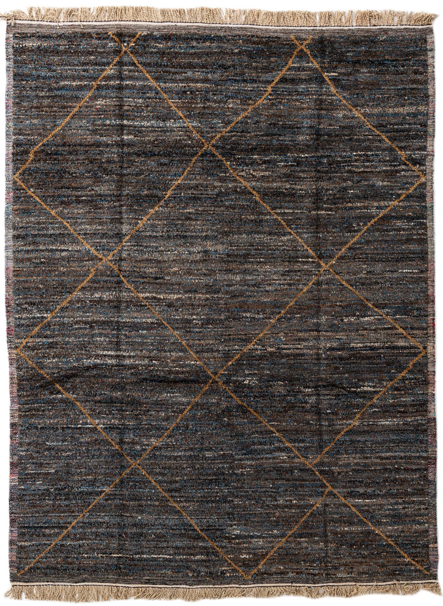 8' 1 x 11' Hand Knotted Moroccan Wool Rug
