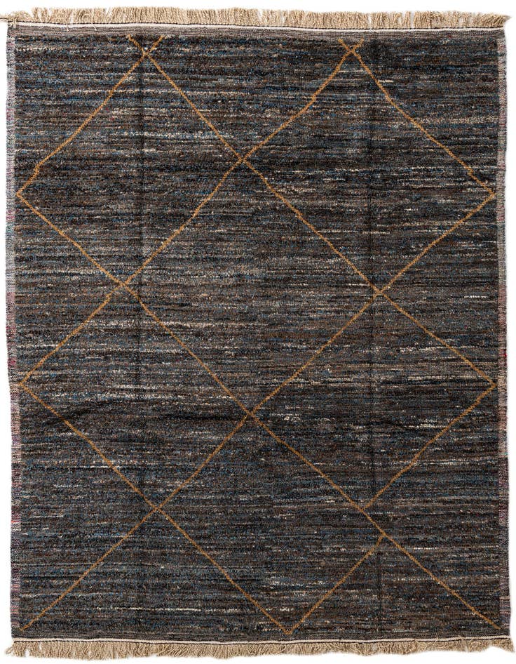 Detail image of 8' 1 x 11' Hand Knotted Moroccan Wool Rug