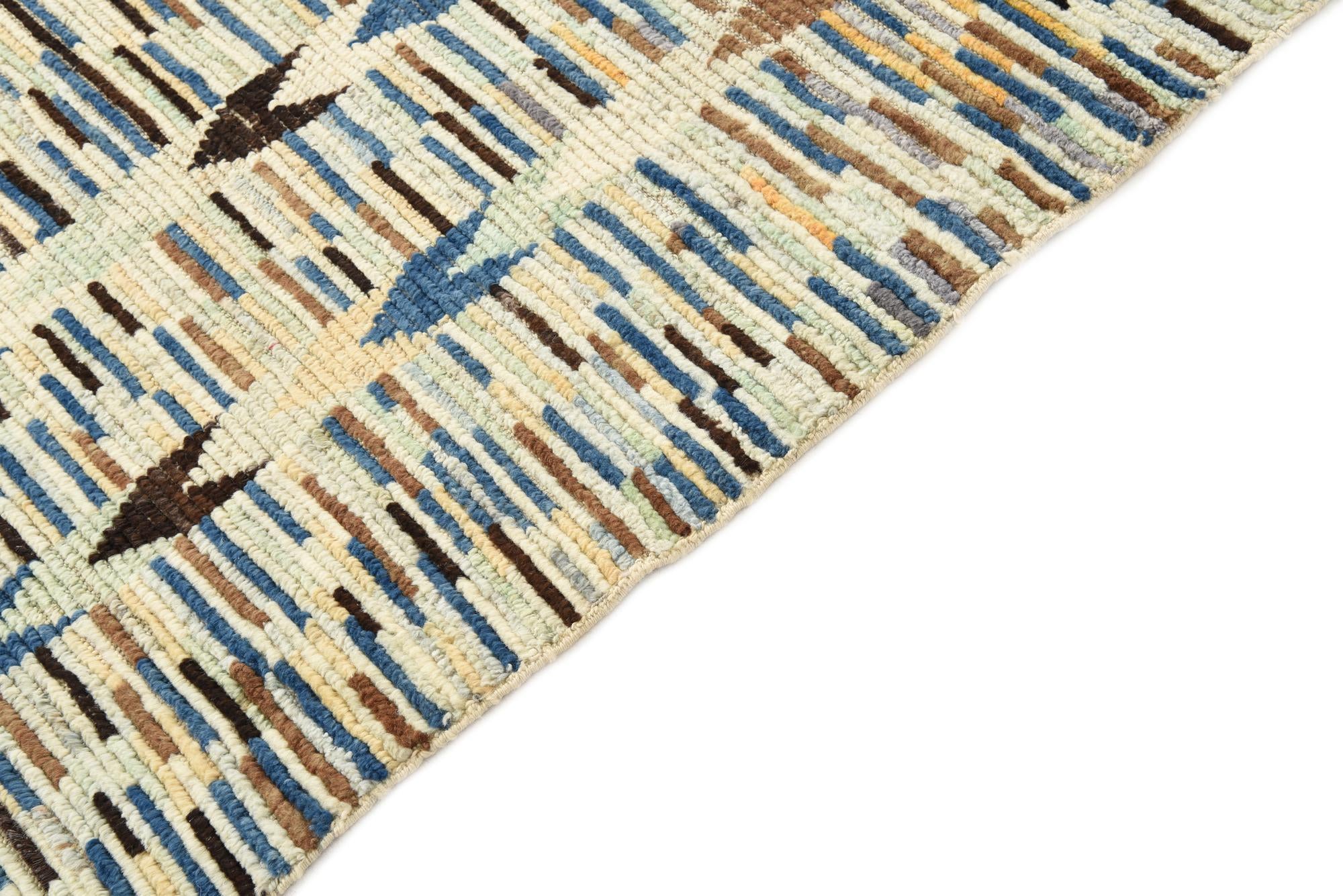 6' 4 x 9' 4 Hand Knotted Moroccan Wool Rug