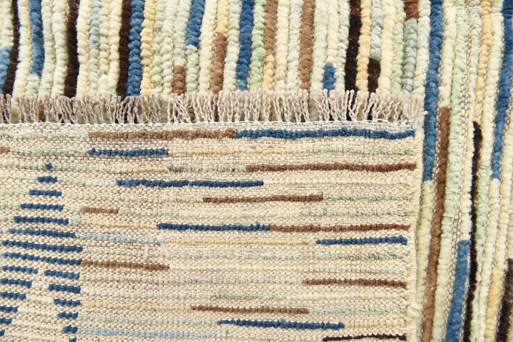 6' 4 x 9' 4 Hand Knotted Moroccan Wool Rug
